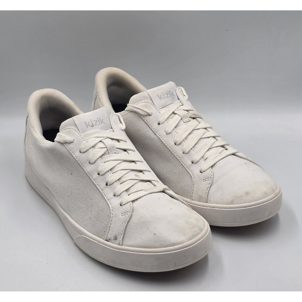 Kizik Irvine Hands Free Slip On Sneakers Ivory White Mens 9.5 Womens 11 DIRVWT01